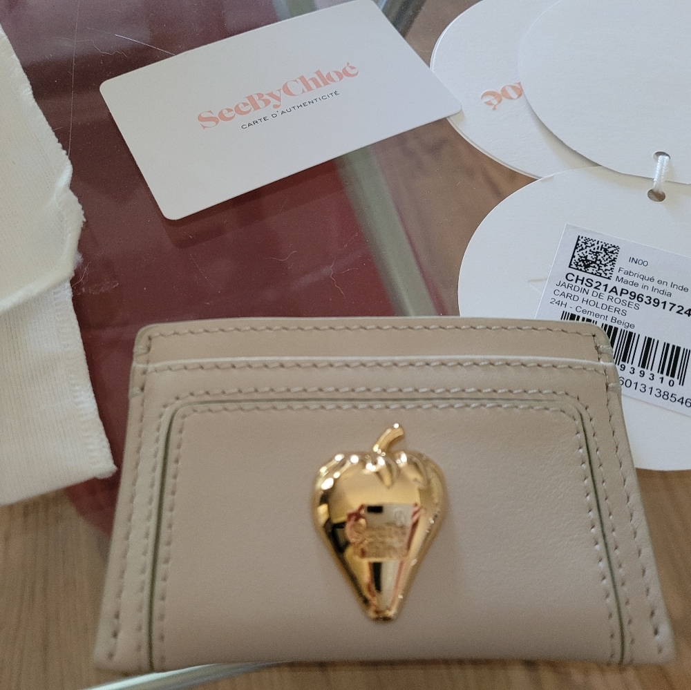 Authentic See By Chloé leather wallet card holder